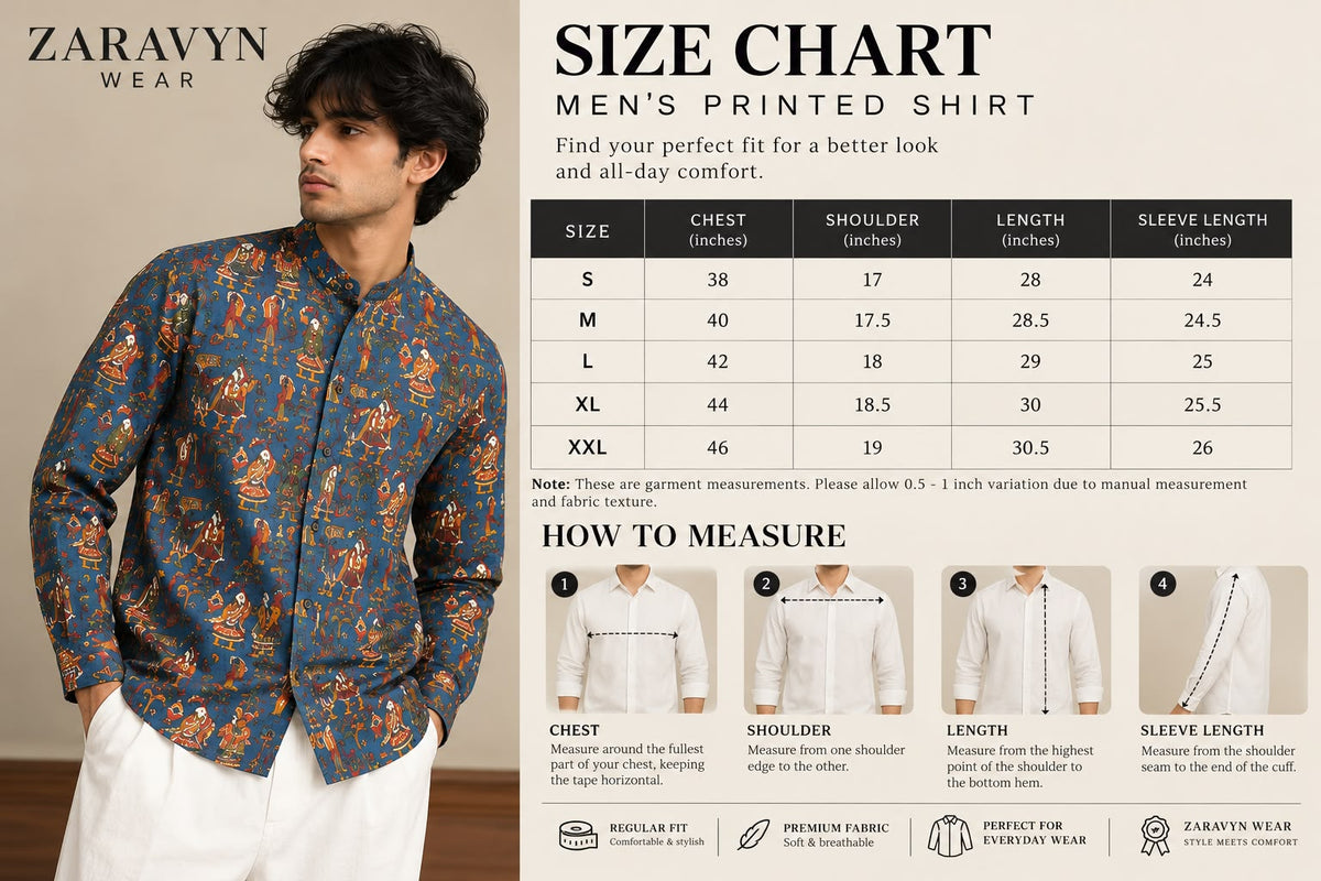 Pichwai Folk Art Print Shirt